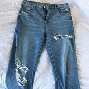 AE ripped mom jeans